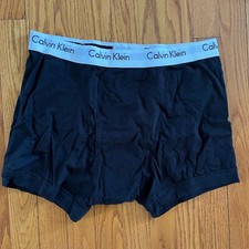 Pair of Black w/ White Band Vintage New Calvin Klein Men's Boxer Briefs XL