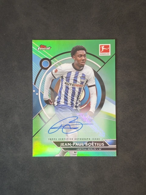 Jean Paul Boetius Auto /50 Topps Finest Bundesliga Hertha BSC