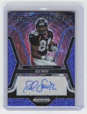Rod Smith 2025 Prizm Black Prizmatrix Auto Blue Shimmer FOTL 13/15 Broncos SSP