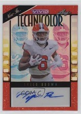 2024 Leaf Vivid Technicolor Red Prismatic 7/8 Tyler Brown #T-TB1 Auto 03ox