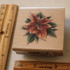 POINSETTIA DESIGN MW RUBBER STAMP BY INKADINKADO