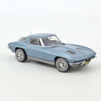 Norev 189050 Chevrolet Corvette Sting Ray 1963 Hellblau Metallic 1:18 Modellauto
