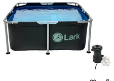 Lark 5' x 24" Square Metal Frame Above Ground Pool with 530 Gallon Filtration Pu