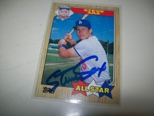1987 TOPPS ALL STAR STEVE SAX AUTOGRAPH SIGNED AUTO #596 LOS ANGELES DODGERS