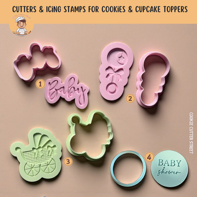 Little Moon Babyparty mehrstufige Glasur Stempel & Ausstechformen