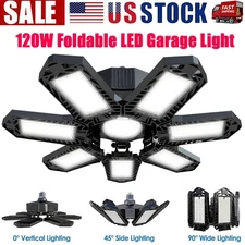 12000000LM LED Garage Light Super Bright Work Shop Ceiling Light Deformable Bulb