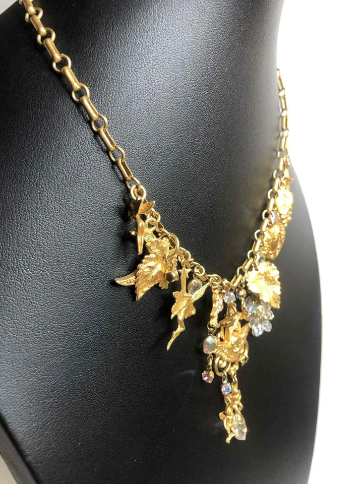 8210 Kirks Folly Angel Querubín Cristal Dije Colgante Collar 15" Foto 4 de 4