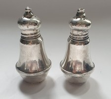 Vintage Duchin Creation Sterling Silver Salt Pepper Shakers Glass Lined Weighted