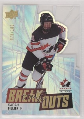 2022 Upper Deck Team Canada Juniors Breakouts 75/100 Sarah Fillier #TCB-20 0c3