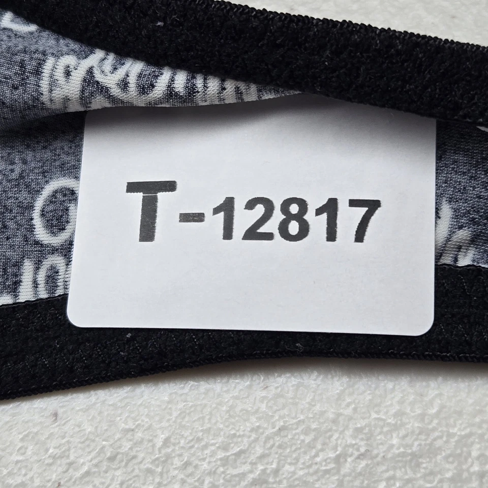 Victoria's Secret PINK Women Bra 36B Black Spellout Geometric Lightly Lined - Image 2 of 4