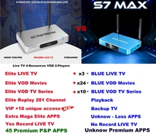 4K ELITE MAX P&P⚡Limited Ed⚡VIP Rec vs super vc box supreme elite ultra s7 max