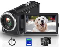 2.7K Video Camera Camcorder QHD 50MP YouTube Vlogging Camera Webcam 16X Digit...