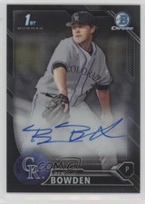 2016 Bowman Draft Chrome Pick Black Refractor 63/75 Ben Bowden #CDA-BB Auto 1b0