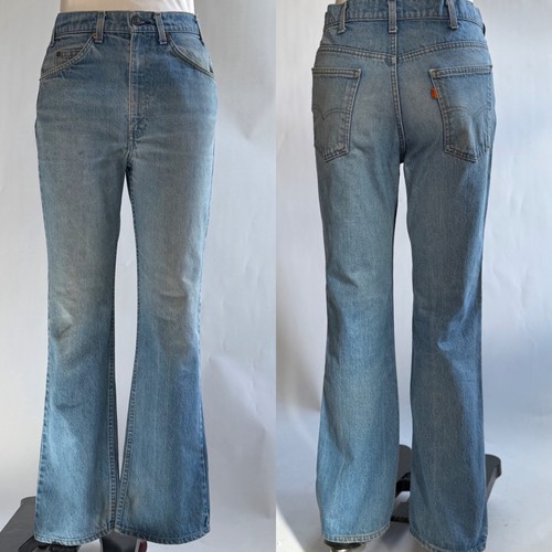 Vintage 80s Levi’s 517 🍊 Tab Bootcut Jeans Made in USA 32x30 Great Natural Fade