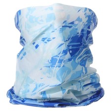 Summer Neck Gaiter Sun Protection Face Mask for Fishing, Camo Blue-white