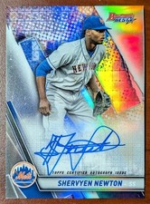 2019 Bowman's Best Shervyen Newton REFRACTOR AUTO Best of 2019 Autographs Mets