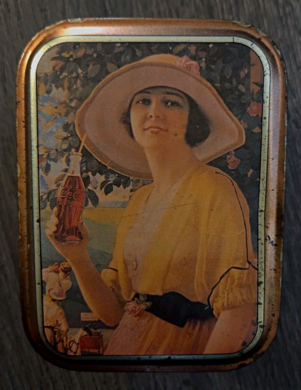 Antique Coca-Cola Original 1984 Soda Advertising Tin Container 