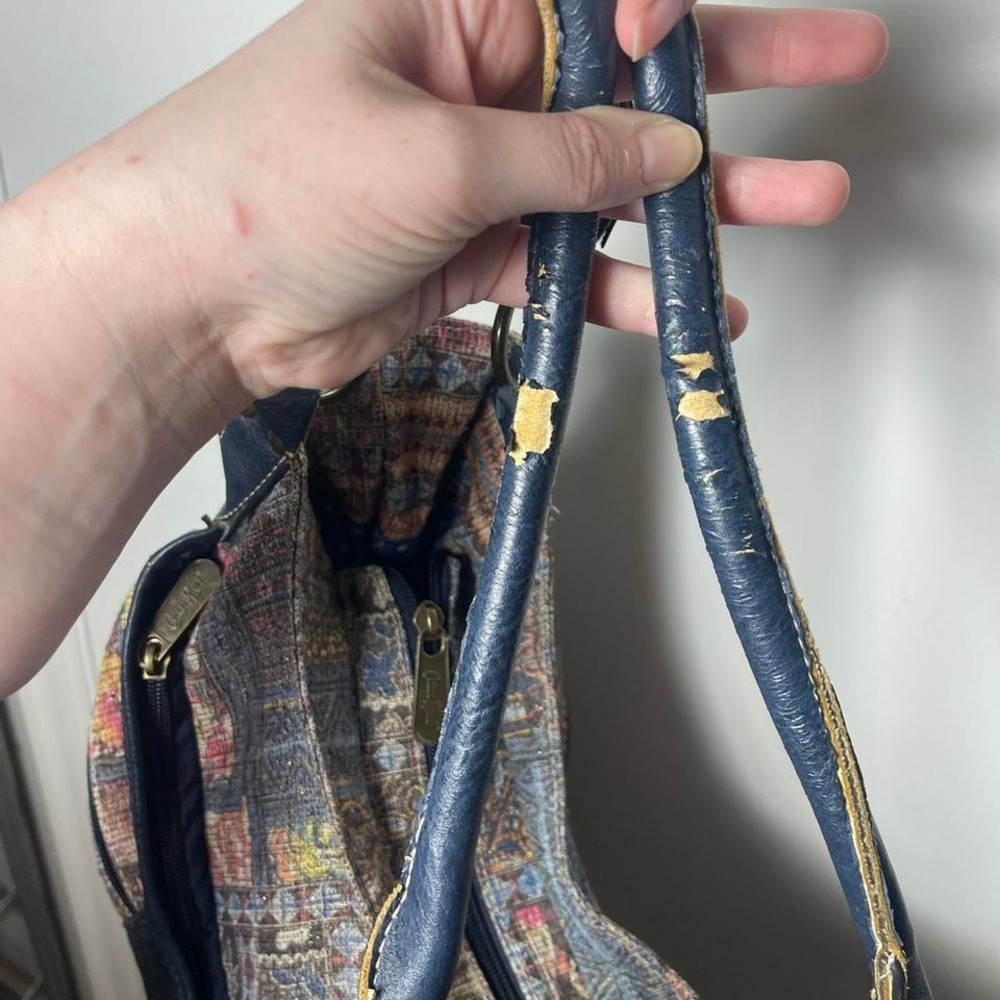 Unique whimsy patchwork shoulder bag with heart +… - image 4