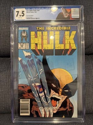 Incredible Hulk #340, 1988, CGC 7.5, McFarlane Cover, Retired Custom Label!  