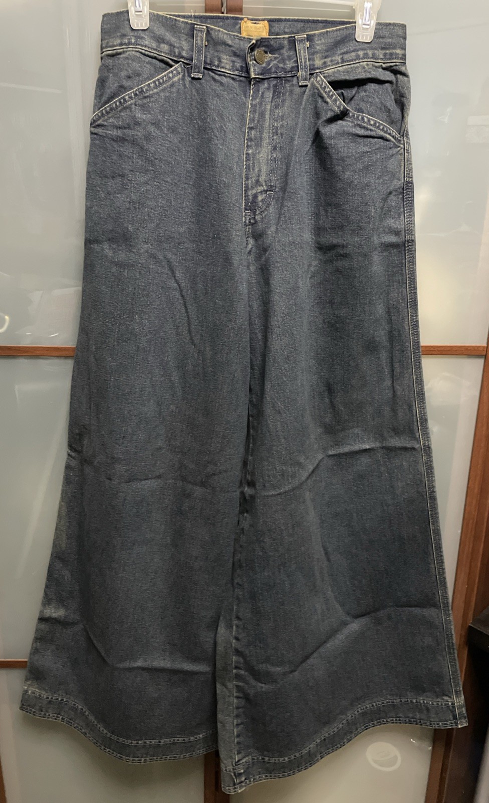 Life & Legend Super Wide Flare Leg Denim Jeans Size 10 Vintage Y2K 90s Rave JNCO image 2
