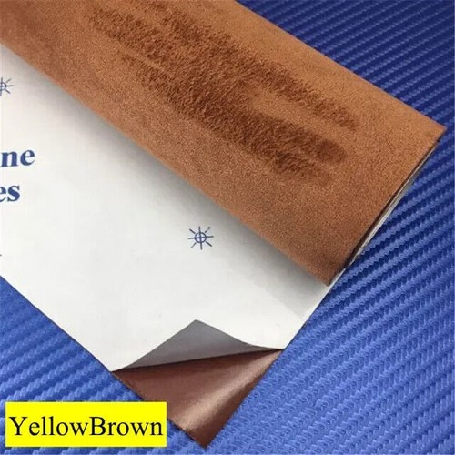 Self Adhesive Faux Suede Fabric Wrap Film Sticker Leather Cloth Car Decoration - Picture 17 of 25