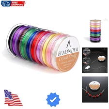 1mm Elastic Stretch Crystal String Cord for Jewelry Making Bracelet Beading T...