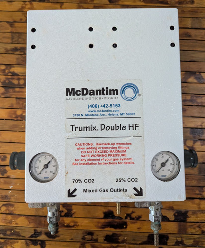 McDantim Trumix Double HF Gas Blender Panel Nitrogen CO2 Dual Output Beer