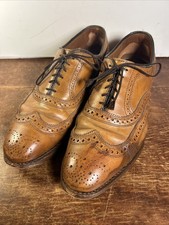 Allen Edmonds "MCALLISTER" Men's Wingtip Oxfords 9 D 6235 Walnut USA Italy 9-10