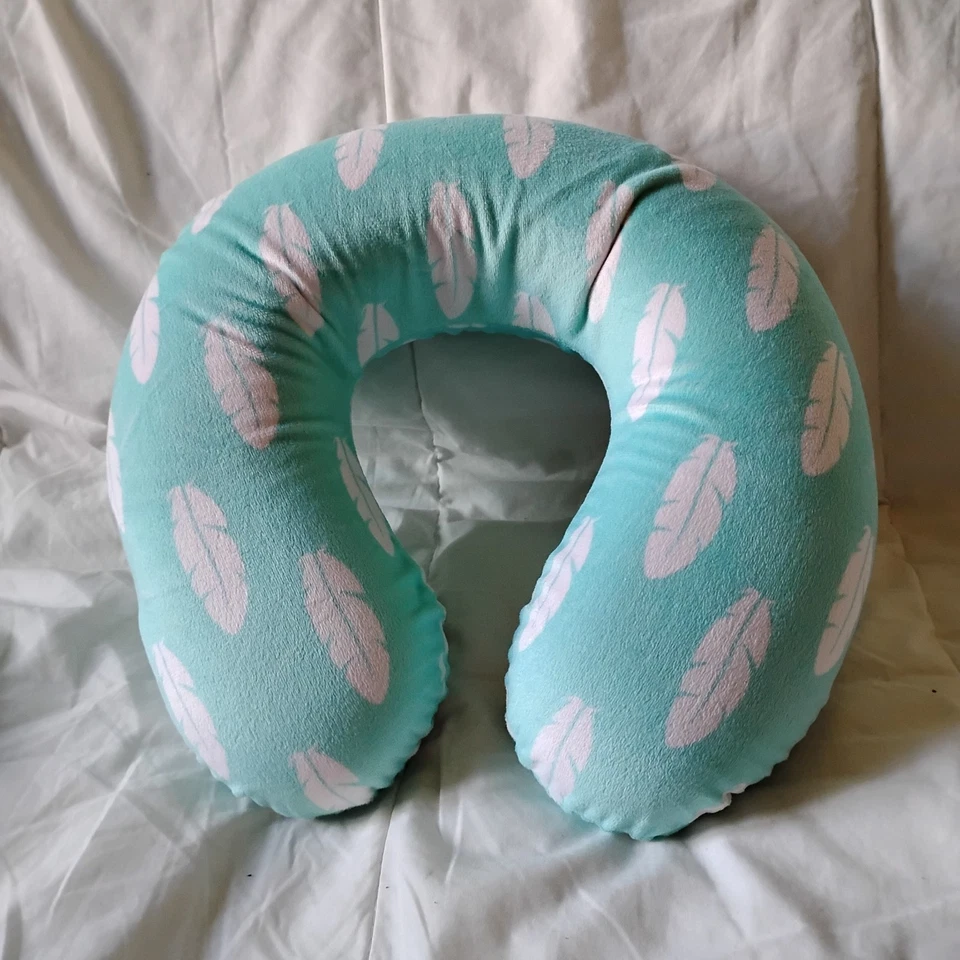 Дорожная шейная подушка с узором из перьев - Изображение 2 из 2