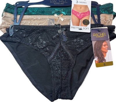 RACHEL ROY Women s Cheeky Bikini Underwear Panties 3-Pair Nylon Lace Sexy Size S