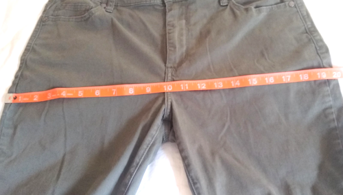 BUFFALO DAVID BITTON Olive Green Daily Mid Rise Skinny Pants 12 - Picture 7 of 9