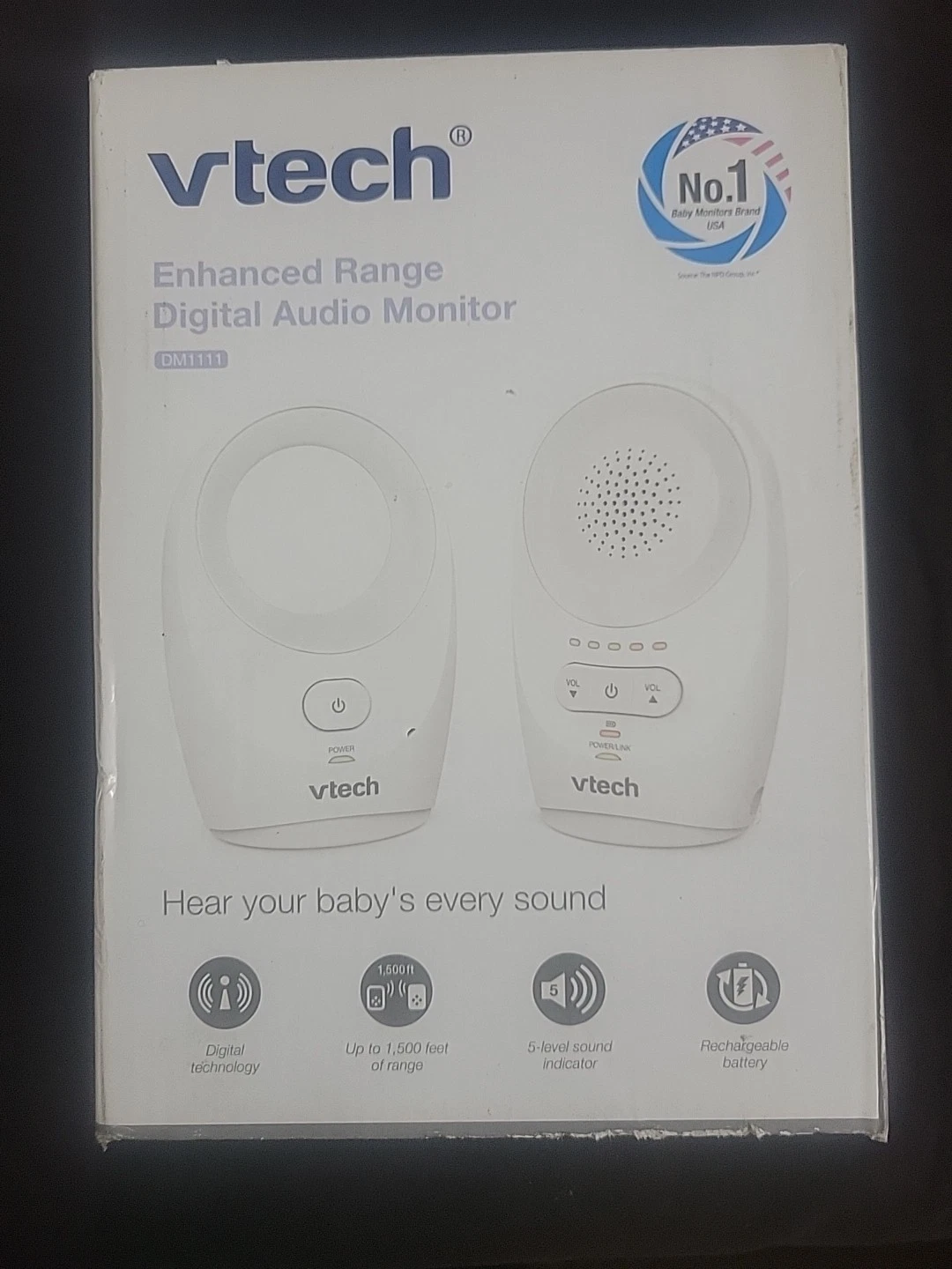 VTech DM1111 Enhanced Digital Audio Baby Monitor - White