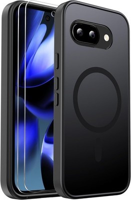 Google Pixel 9A Case Magnetic Shockproof Translucent Anti-Fingerprint (Black)