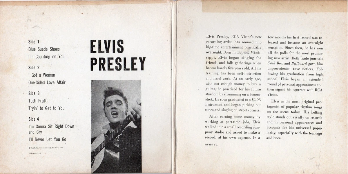 Self-Titled "Elvis Presley" RCA Victor EPB-1254 1956 Rockabilly EX/NM vinyl
