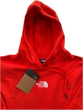 New Women NorthFace Cropped Hoodie Fleece Activewear Sweatshirt Fiery Red Medium