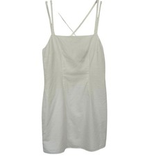 Forever 21 Women Sleeveless Strappy Linen Cotton Mini Dress Beach Vacation Small