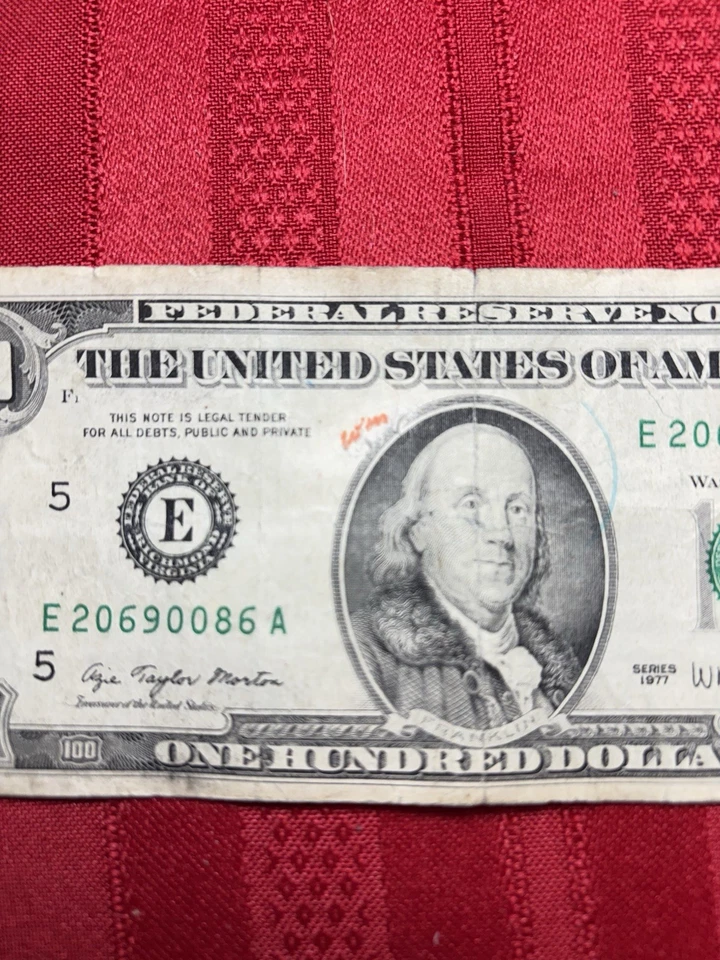 Series 1977 $100 One Hundred Dollar Bill Small Head Old Style RARE - Image 3 of 4