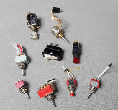 Mixed  Lot of 9 Switches C&K Push Button Toggle One a Pot
