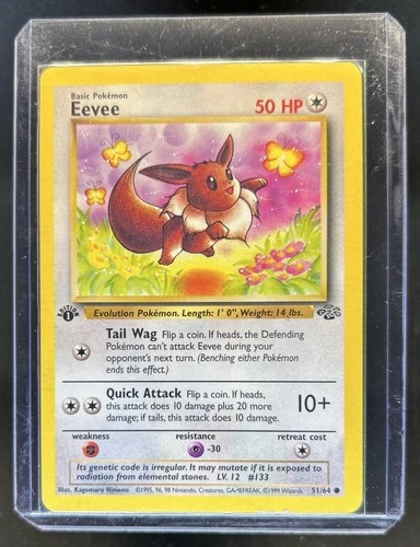 1999 Pokemon Jungle 1st Edition Eevee #51/64