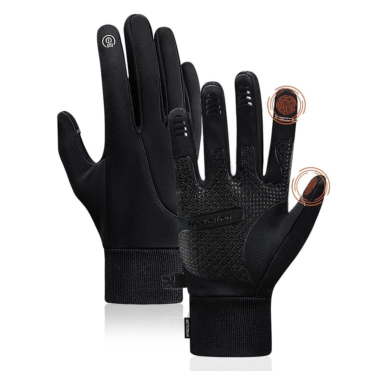 Guanti Invernali Touchscreen Unisex, Termici In Pile, Neri - Per Smartphone, Bici, Running E Attività All'aperto