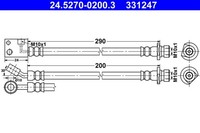 ATE Bremsschlauch 24.5270-0200.3 FüR Honda FN FK Civic 8 Hatchback FK1 FN1 FK2