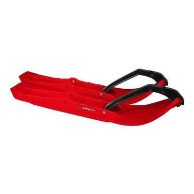 Pair of Red C&A Pro [MTX] 8'' Snowmobile Mountain/Trail Skis W/Black C&A Loops