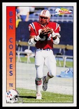 Ben Coates 1992 Pacific 196 New England Patriots Rc