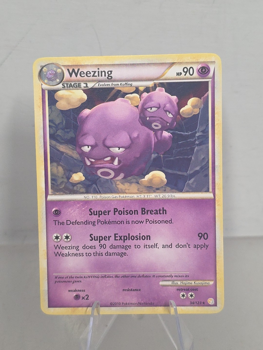 Weezing 34/123 Pokémon Heart Gold Soul Silver Unlimited Non Holo