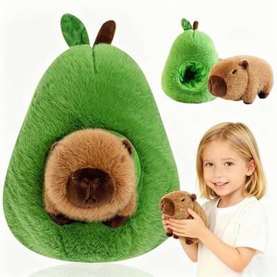 Avocado-Capybara 35 cm Capybara Plüschpuppe 2 in 1 abnehmbar Plüschtier