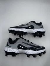 Nike Alpha Huarache Elite 4 Low MCS Grey Baseball Cleats FD6221-002 Pick Size