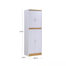 4-Door White Kitchen Pantry