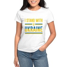 CafePress I Stand With Ukraine Women's Dark T Shirt Women's T-Shirt 906465528