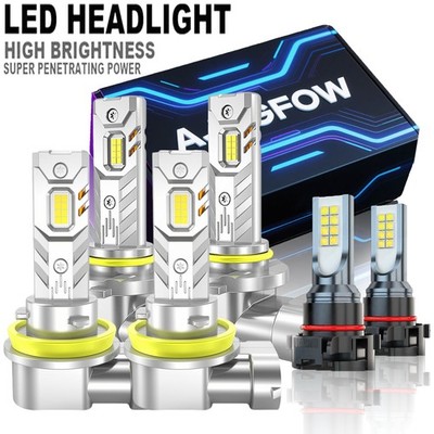 For GMC Sierra 1500 2500 Pickup 2007-2013 LED Headlight Fog Bulbs Cold White