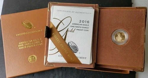 2016 W Proof $5 1/10oz Gold American Eagle